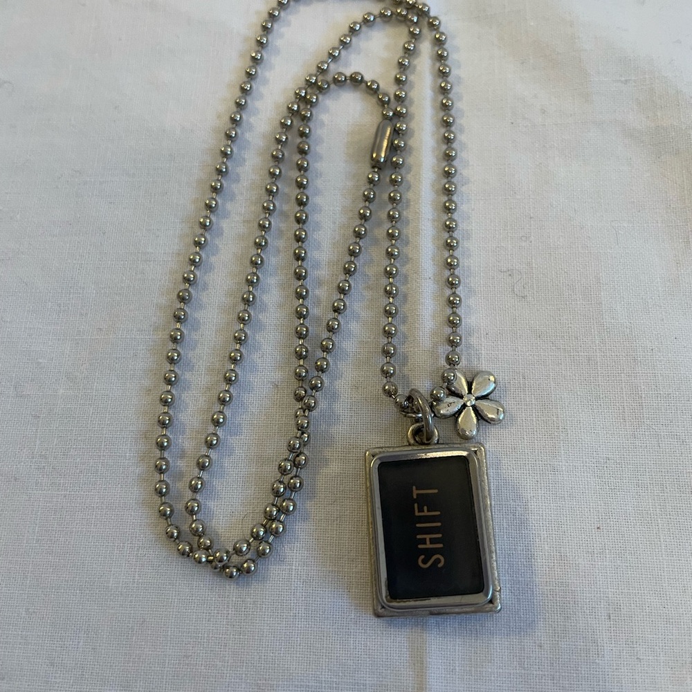 NWOT Handmade Typewriter Key Necklace